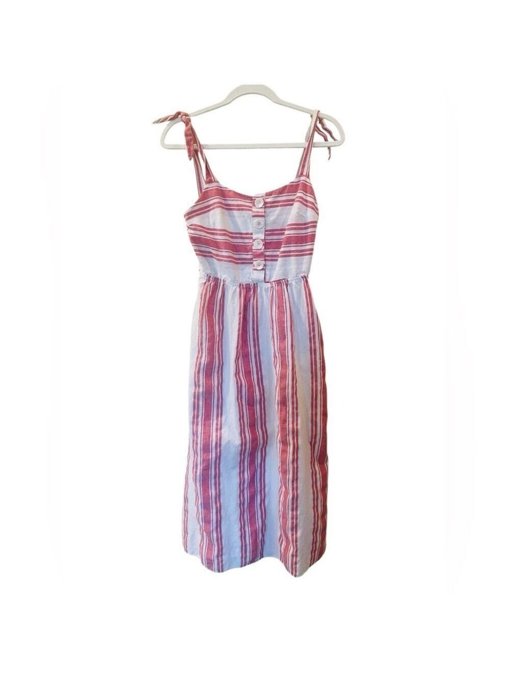 Zara trf Collection Women’s Pink Ivory Midi Sun Dress Size: Medium